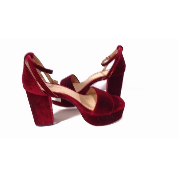 Banana Republic Women's Velvet Platform Dress Heel Pumps Sz 6 NWT 175 IRRG - Picture 10 of 16